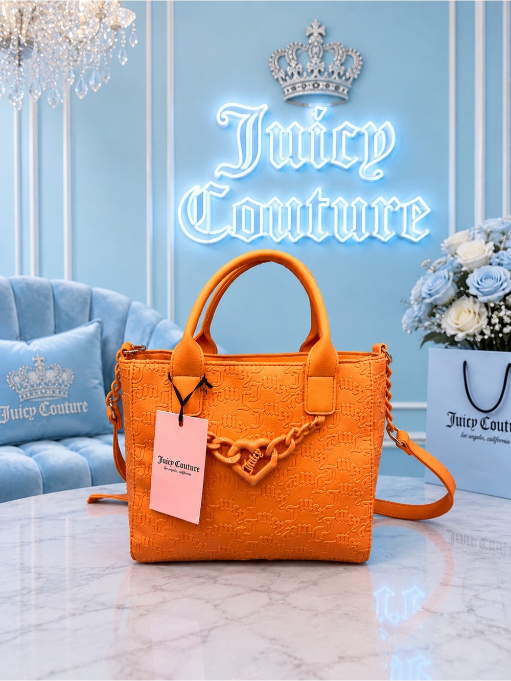 Juicy couture change of heart mini tote purse